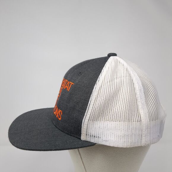 Habitat Ride The Tetons Snapback Trucker Hat Gray One Size Mesh Back - Picture 3 of 8